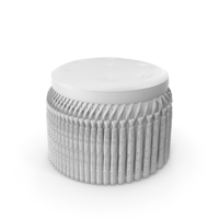 Spina Barbarella Luxe Leather Fringed Ottoman PNG & PSD Images