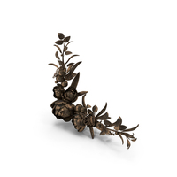 Bronze Floral Frame PNG & PSD Images
