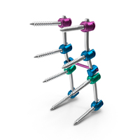 Lumbar Cervical Spine Fixation System Colored PNG & PSD Images