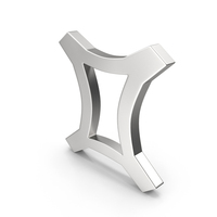 Silver Gemini Astrology Symbol PNG & PSD Images
