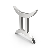 Silver Gemini Astrology Symbol PNG & PSD Images