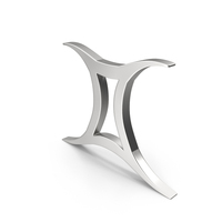 Silver Gemini Astrology Symbol PNG & PSD Images