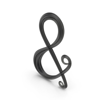 Black Glass Ampersand Symbol PNG & PSD Images