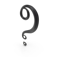 Black Glass Question Mark PNG & PSD Images