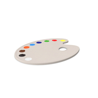 Plastic Palette With Paints PNG & PSD Images