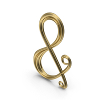 Gold Ampersand PNG & PSD Images
