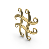 Gold Hashtag PNG & PSD Images