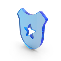 Glass Police Badge Icon PNG & PSD Images