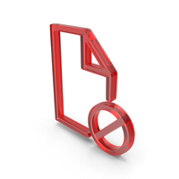 Glass File Cancel Icon PNG & PSD Images