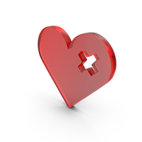 Glass Heart Bandage Icon PNG & PSD Images