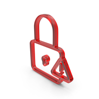 Glass Lock Alert Icon PNG & PSD Images