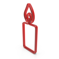 Out Line Candle Icon Glass PNG & PSD Images