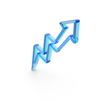 Out Line Zig Zag Up Arrow Icon Glass PNG & PSD Images