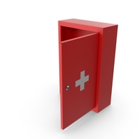 Red Open Medicine Cabinet PNG & PSD Images
