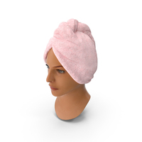 Towel On The Head Is Pink Fur PNG & PSD Images
