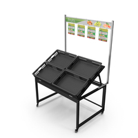 Fruit Display Rack with Price Tags PNG & PSD Images
