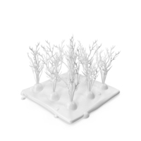 Monochrome Stylized Carrot Plants PNG & PSD Images