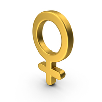 Gold Female Symbol PNG & PSD Images