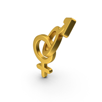 Gold Male And Female Symbol PNG & PSD Images
