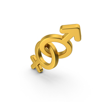 Gold Male And Female Symbol PNG & PSD Images