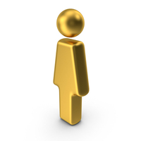 Gold Woman Symbol PNG & PSD Images