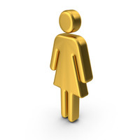 Gold Woman Symbol PNG & PSD Images
