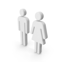 White Man And Woman Symbol PNG & PSD Images