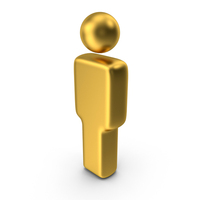 Gold Human Icon PNG & PSD Images