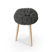 Knitted Stool Grey PNG & PSD Images