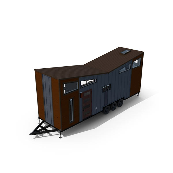 Dark Wood House On Wheels For Travel PNG & PSD Images