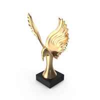 Gold Eagle Wing Figurine PNG & PSD Images