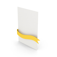 Letter And Yellow Ribbon Banner PNG & PSD Images