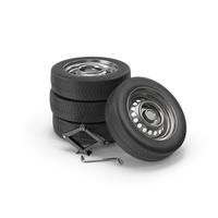 Car Tyres And Car Jack PNG & PSD Images