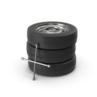 Car Tyres And Cross Wrench PNG & PSD Images