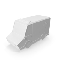 Monochrome Cartoon Ambulance PNG & PSD Images