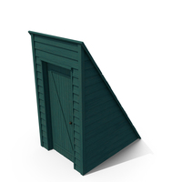 Green Vintage Sloped Style Rooftop Entrance PNG & PSD Images