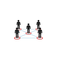 Connected People / Paper Figures PNG & PSD Images
