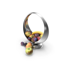 Fruit In A Beautiful Metal Vase PNG & PSD Images