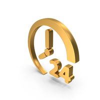 24 Hour Service Icon Gold PNG & PSD Images