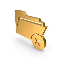 Delete Folder Icon Gold PNG & PSD Images