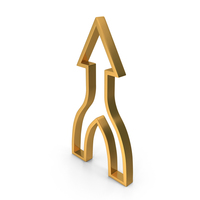 Unite Arrow Up Two Way One Direction Icon Gold PNG & PSD Images