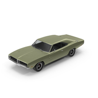 Vintage Muscle Car Green PNG & PSD Images