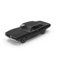 Vintage Muscle Car Black PNG & PSD Images