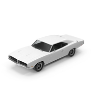 Vintage Muscle Car White PNG & PSD Images