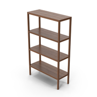 Storage Rack Dark Wood PNG & PSD Images