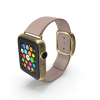 Apple Smart Watch with Leather Strap PNG & PSD Images