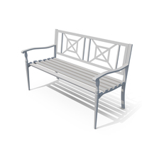 Metal Park Bench White PNG & PSD Images