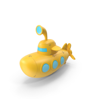 Yellow Cartoon Submarine PNG & PSD Images