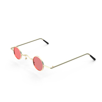 Red Super Ditsy Small Round Hippie Sunglasses PNG & PSD Images