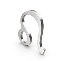 Leo Astrology Symbol Silver PNG & PSD Images